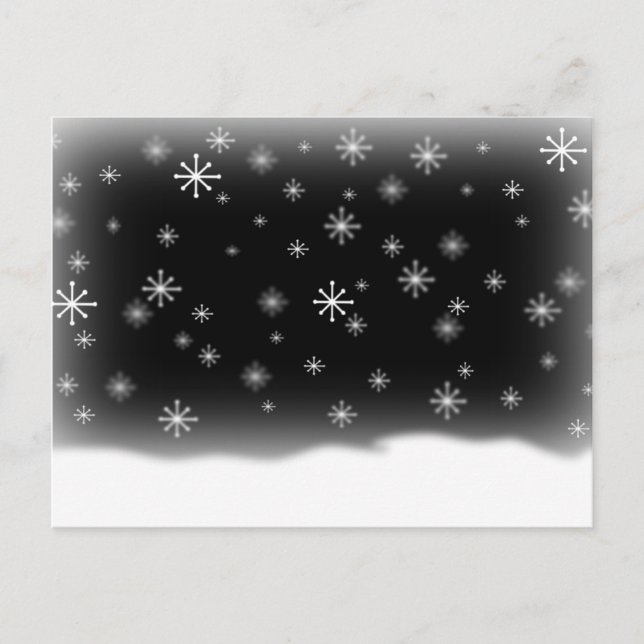 POSTAL SNOWFLAKES NEGRO (Anverso)