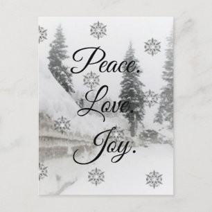 Postal Snowflakes Snowflakes Navidades sketch blanco negr