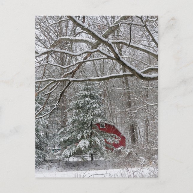 Postal Snowley Red Barn (Anverso)