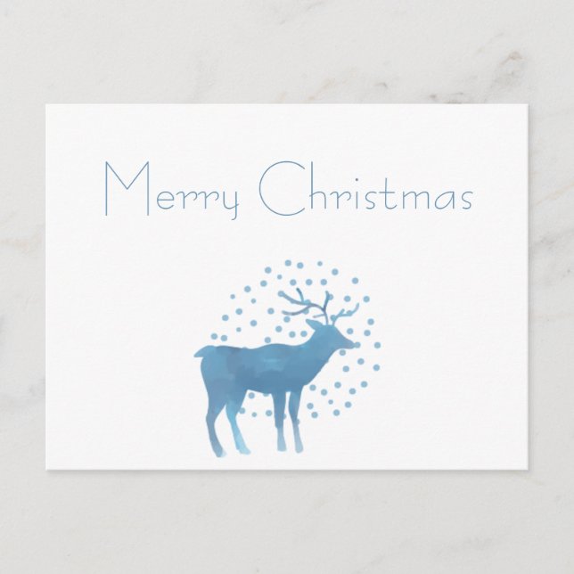 Postal Snowley Reindeer Feliz Navidad (Anverso)