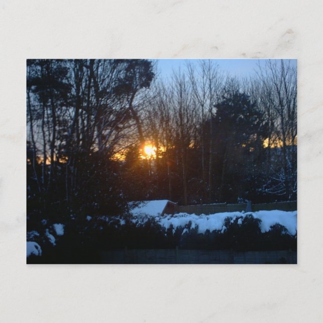 Postal Snowley Sunrise (Anverso)