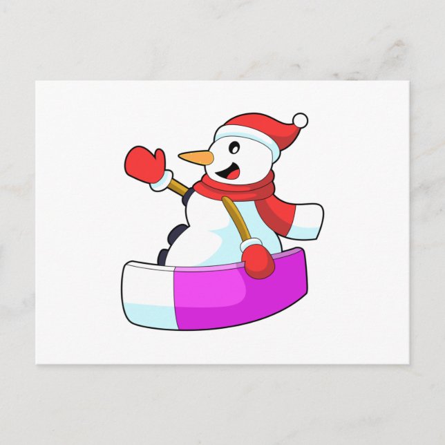 Postal Snowman como snowboarder con Sonowboard.PNG (Anverso)
