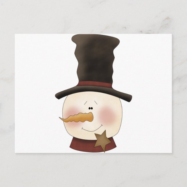 Postal Snowman de Winter Friends (Anverso)