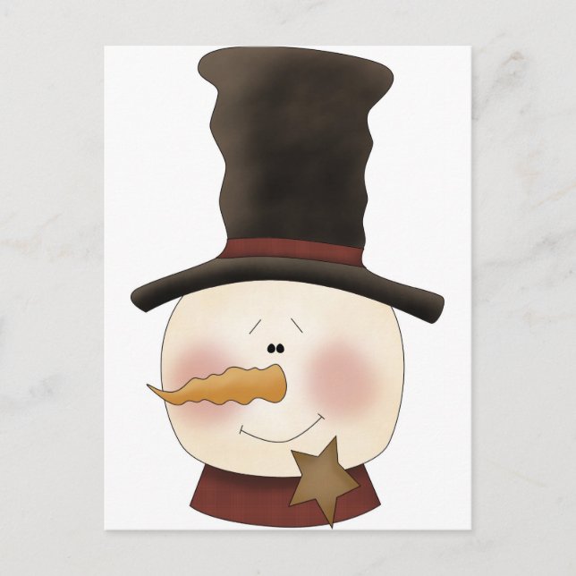 Postal Snowman de Winter Friends (Anverso)