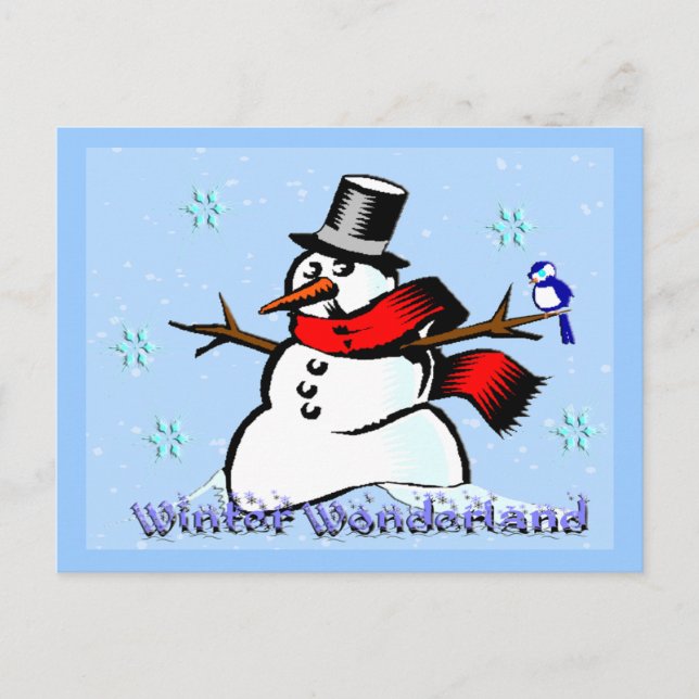 Postal Snowman de Winter Wonderland (Anverso)