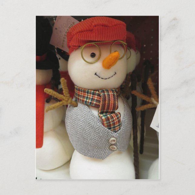 Postal Snowman En Glass (Anverso)