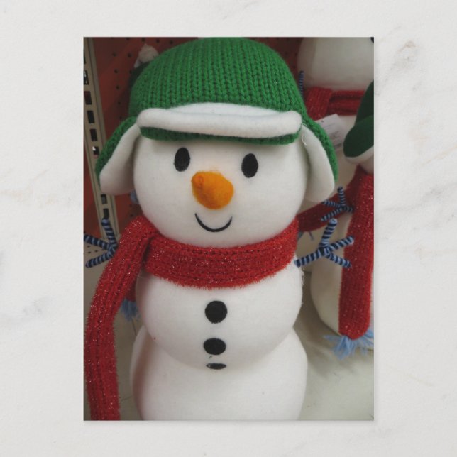 Postal Snowman En Green Gorra (Anverso)
