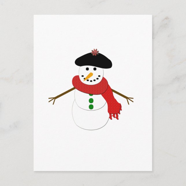 Postal Snowman francés (Anverso)