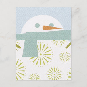Postal Snowman para invierno