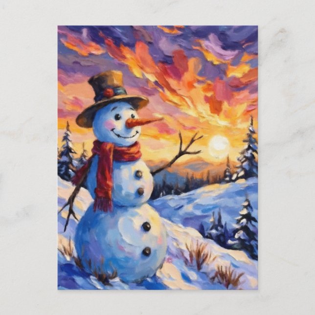 Postal Snowman para Navidades (Anverso)