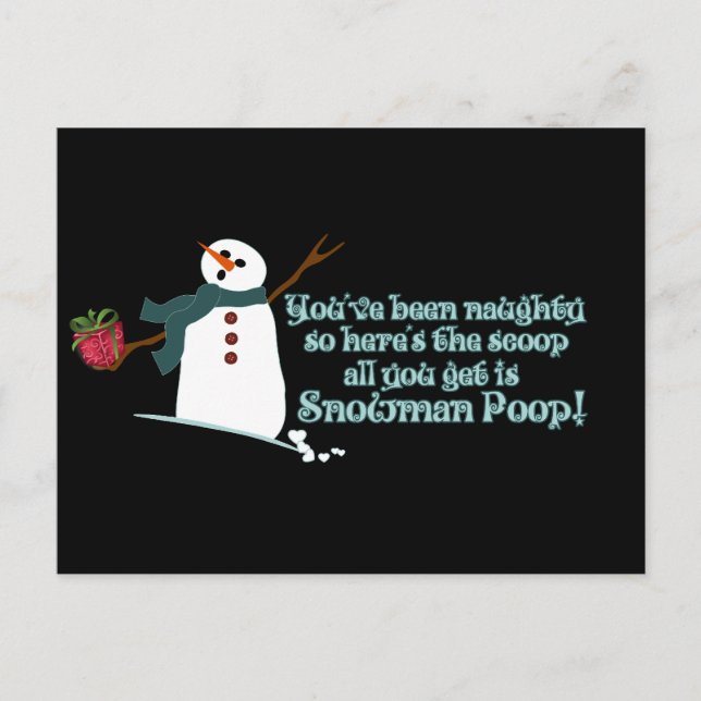 Postal Snowman Poop (Anverso)