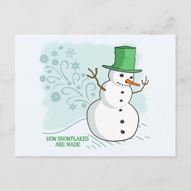 Postal Snowman Snowflakes (Anverso)