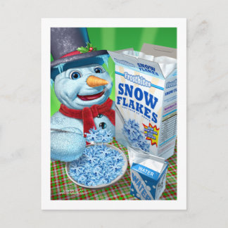 Postal snowman_snowflakes