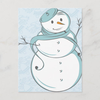 Postal Snowman y Blue Beret