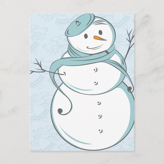 Postal Snowman y Blue Beret (Anverso)