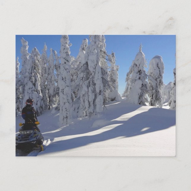 Postal Snowmobiler Winterscape (Anverso)