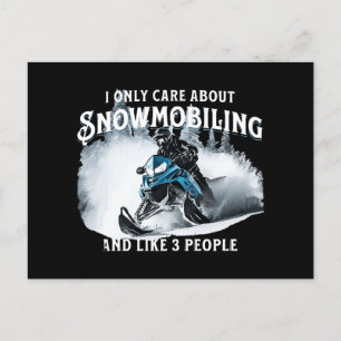 Postal Snowmobling Funny Snowmobile