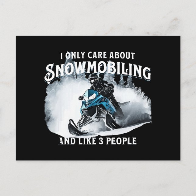 Postal Snowmobling Funny Snowmobile (Anverso)