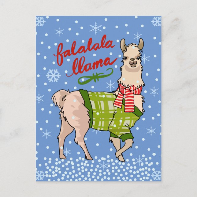 Postal Snowowy Falalala Llama (Anverso)
