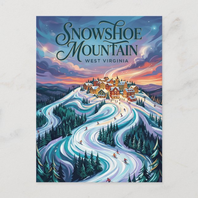 Postal Snowshoe Mountain West Virginia (Anverso)