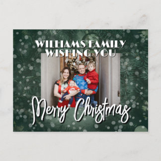 Postal Snowy family picture Christmas
