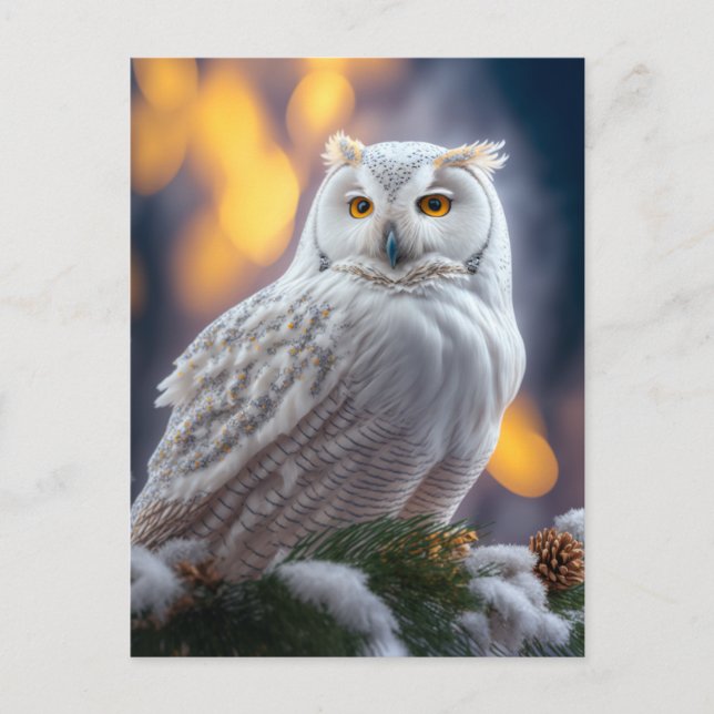 Postal Snowy Owl (Anverso)
