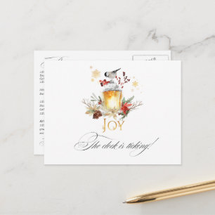 Postal Snowy Pine & Spruce Navidades Evento Recordatorio