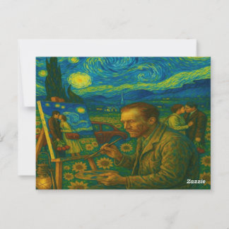 Postal sob uma musa estrelada - under a starry muse