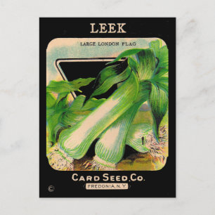 Postal Sobre de la compañía Card Seed - puerros