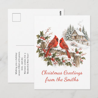 Postal Sobre de Navidad personalizado para la familia con