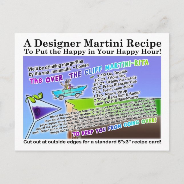 Postal Sobre el acantilado Margarita Martini Postcard (Anverso)