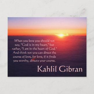 Postal Sobre el amor - El profeta por Kahlil Gibran