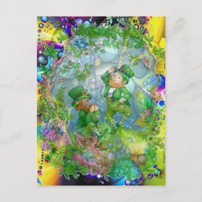 Postal Sobre el arcoiris de Janiece Senn (Anverso)