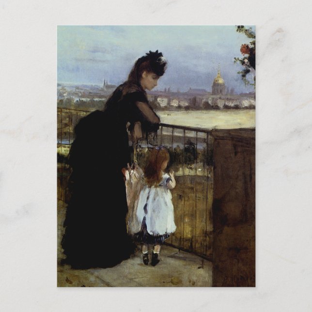 Postal Sobre el balcón de Berthe Morisot (Anverso)