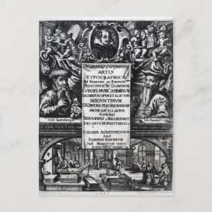 Postal "Sobre el origen y la historia de la tipografía"