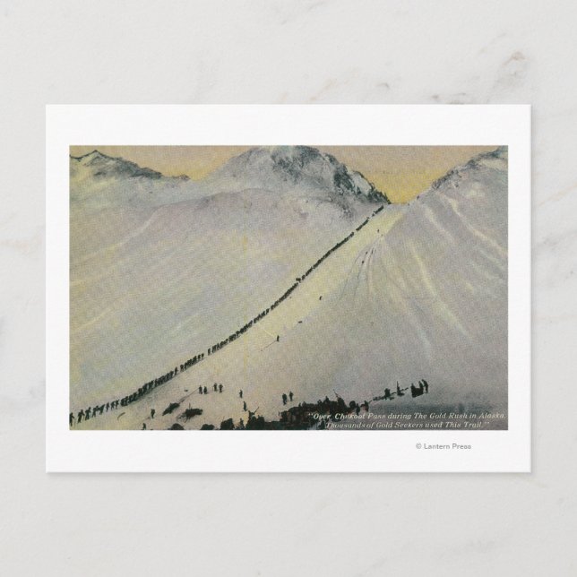 Postal Sobre el paso de Chilkoot durante fiebre del oro, (Anverso)