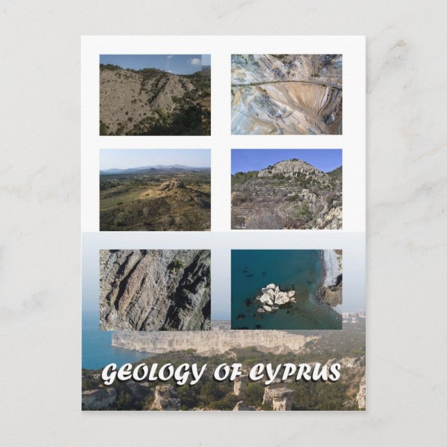 Postal sobre geología de Chipre (Anverso)