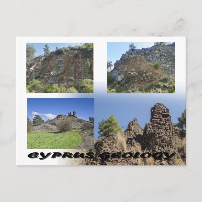 Postal sobre geología de Chipre (Anverso)