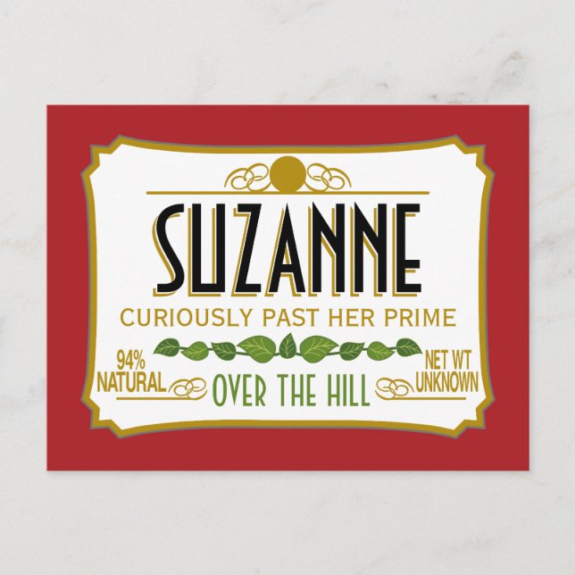 Postal Sobre la fiesta de cumpleaños divertida de Hill (Anverso)