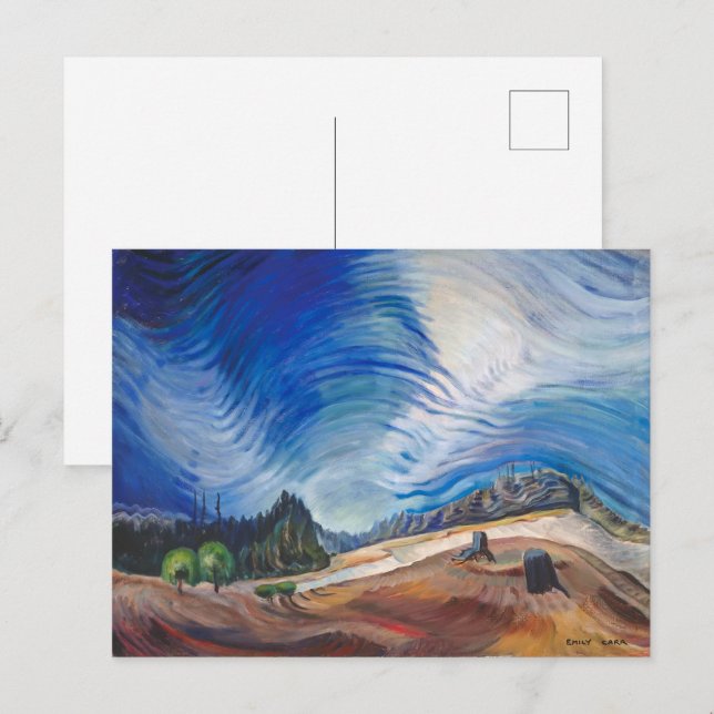 Postal Sobre la Gravera | Emily Carr | (Anverso / Reverso)