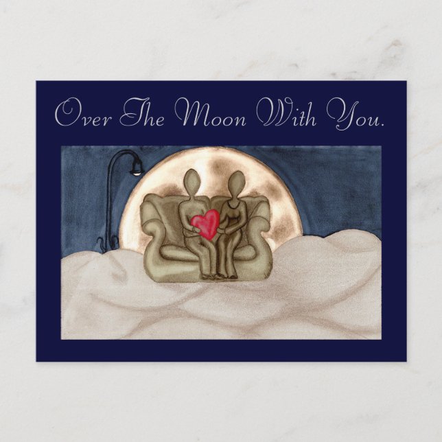 Postal Sobre la luna (Anverso)