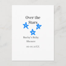 Sobre las estrellas azul gris baby shower nombre f