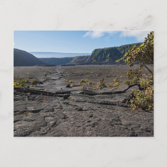 Postal sobre lecho lava seco cráter de kilauea iki (Anverso)