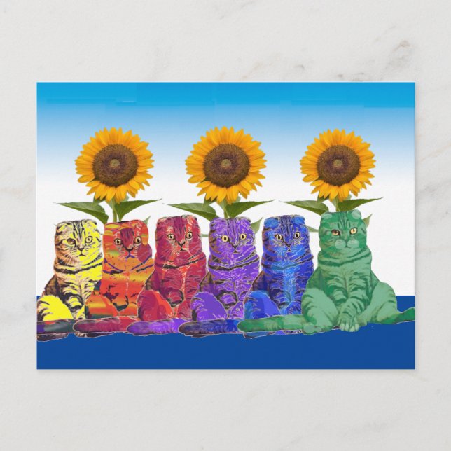 Postal Sobre los gatos arcoiris (Anverso)