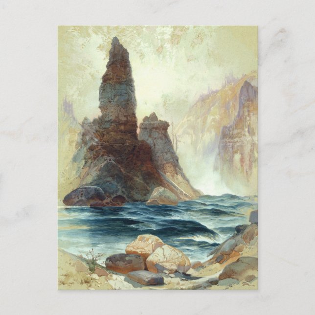 Postal Sobre Tower Falls, Moran, 1872 (Anverso)