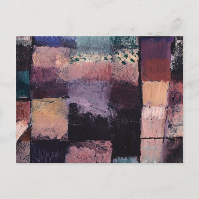 Postal Sobre un motivo de Hammamet por Paul Klee (Anverso)