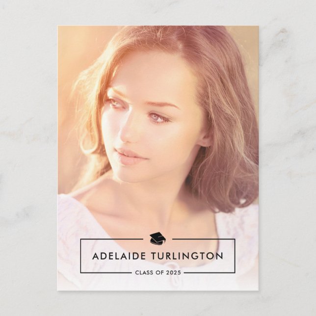 Postal Sobrecarga moderna simple Graduación de fotos comp (Anverso)