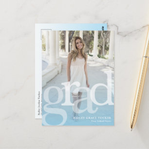 Postal Sobrecarga simple de azul claro GRAD cualquier año