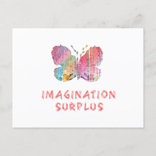 Postal "Sobreprecios de imaginación mariposa" arte en par