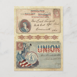 Postal Sobres de guerra civil posmarcados con Columbia